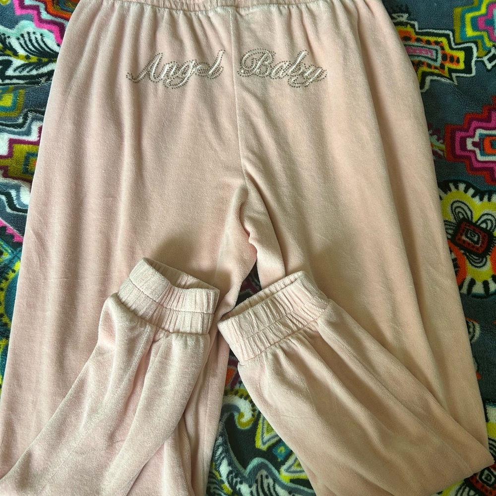 Baby Pink 'Angel Baby' Jogger Sweatpants